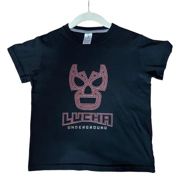 LUCHA WWW Underground Boys Black Tee Shirt Size Small - Picture 1 of 9